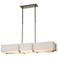 Exos 46.6" Wide Natural Iron Rectangular Pendant With Flax Shade