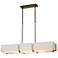 Exos 46.6" Wide Oil Rubbed Bronze Rectangular Pendant With Flax Shade