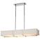 Exos 46.6" Wide Sterling Rectangular Pendant With Flax Shade