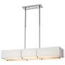 Exos 46.6" Wide Sterling Rectangular Pendant With Natural Anna Shade