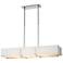 Exos 46.6" Wide Sterling Rectangular Pendant With Natural Anna Shade