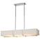 Exos 46.6" Wide Vintage Platinum Rectangular Pendant With Flax Shade