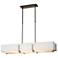 Exos 46.6"W Oil Rubbed Bronze Rectangular Pendant With Natural Shade