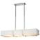 Exos 46.6"W Vintage Platinum Rectangular Pendant With Natural Shade