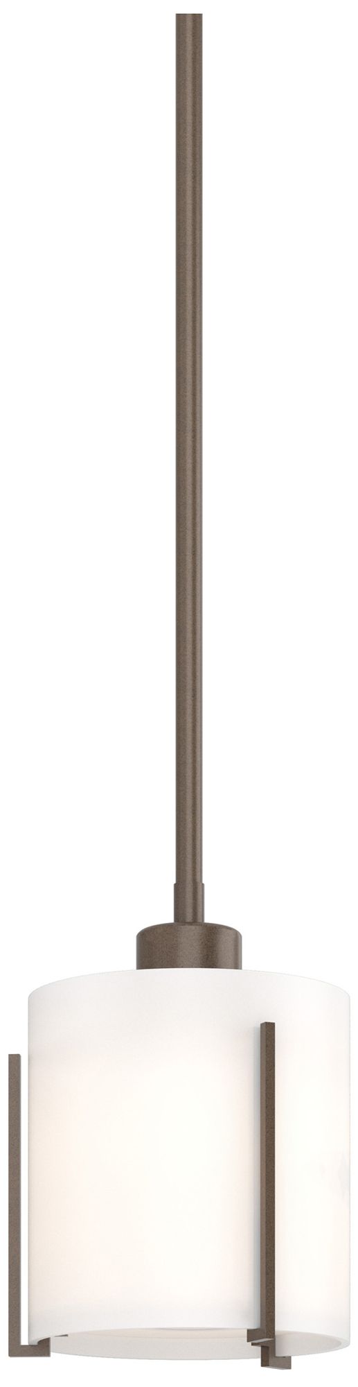 Exos 6" Wide Bronze Mini Pendant w/ Opal Glass