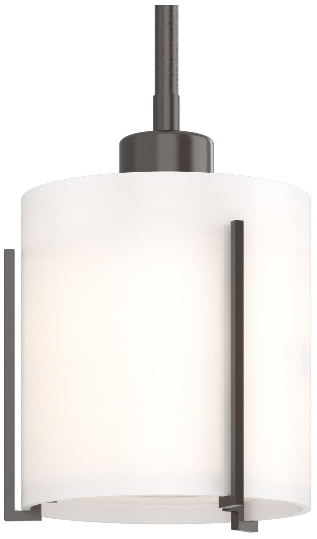 Exos 6" Wide Oil Rubbed Bronze Mini Pendant w/ Opal Glass