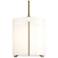 Exos 8.9" Wide Large Soft Gold Mini-Pendant With Opal Glass Shade