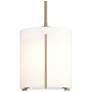 Exos 8.9" Wide Large Soft Gold Mini-Pendant With Opal Glass Shade