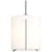 Exos 8.9" Wide Large Sterling Mini-Pendant With Opal Glass Shade