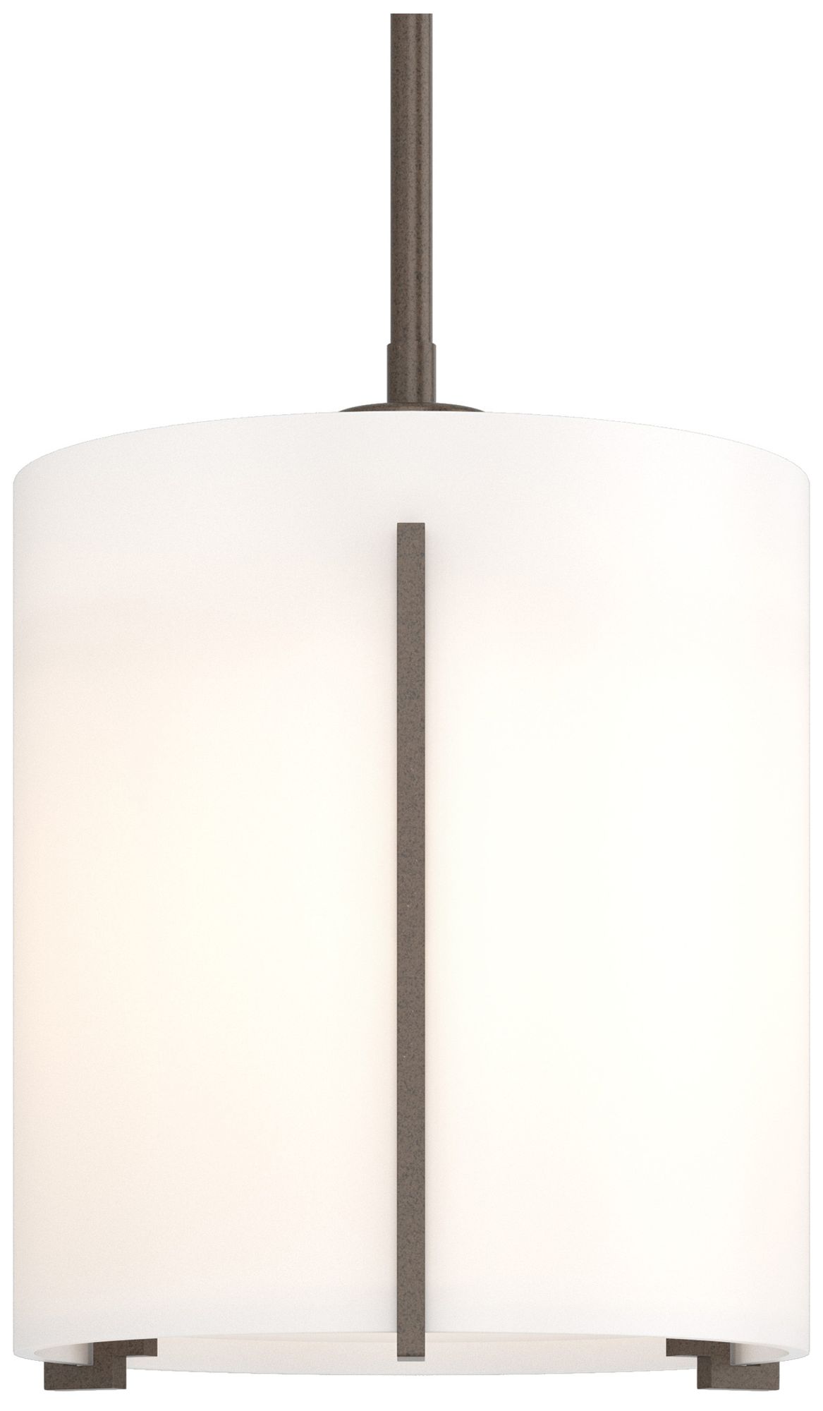 Exos 9" Wide Bronze Mini Pendant w/ Opal Glass