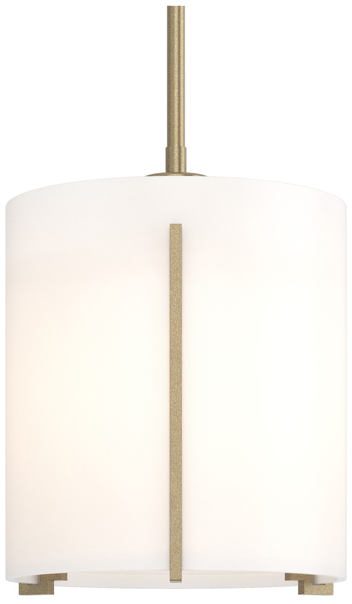Exos 9" Wide Soft Gold Mini Pendant w/ Opal Glass