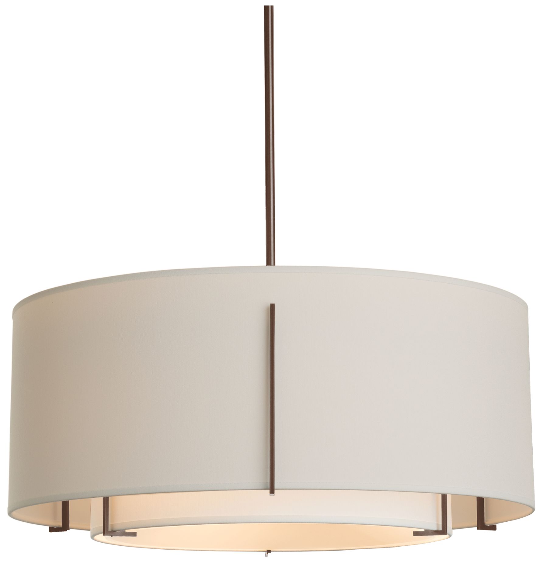 Exos Bronze Large Double Pendant With Natural Anna & Flax s Made to Order