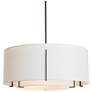 Exos Double Shade Pendant - Bronze - Natural Shades - Standard Height