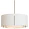 Exos Double Shade Pendant - Sterling - Natural Shades - Standard Height