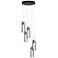 Exos Glass 13.5" Wide 5-Light Bronze Standard Pendant w/ Clear Glass S