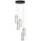 Exos Glass 13.5" Wide 5-Light Dark Smoke Standard Pendant w/ Opal Shad