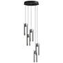 Exos Glass 13.5" Wide 5-Light Ink Standard Pendant With Clear Glass Sh