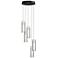Exos Glass 13.5" Wide 5-Light Ink Standard Pendant With Opal Glass Sha