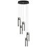 Exos Glass 13.5" Wide 5-Light Natural Iron Standard Pendant w/ Clear S