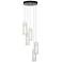 Exos Glass 13.5"W 5-Light Vintage Platinum Standard Pendant w/ Opal Sh