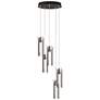 Exos Glass 5-Light 13.5" Wide Bronze Long Pendant With Clear Glass Sha