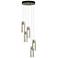 Exos Glass 5-Light 13.5" Wide Soft Gold Long Pendant With Clear Glass 
