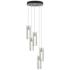Exos Glass 5-Light 13.5" Wide Sterling Long Pendant With Clear Glass S