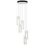 Exos Glass 5-Light 13.5" Wide White Long Pendant With Clear Glass Shad