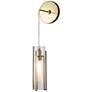 Exos Mini Modern Brass Low Voltage Sconce With Clear Glass