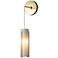 Exos Mini Modern Brass Low Voltage Sconce With Opal Glass