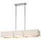 Exos Rectangular Pendant - Platinum - Natural & Linen Shades - Standard