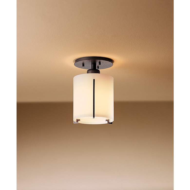 Image 3 Exos Round Natural Iron 6" Wide Ceiling Light Fixture more views
