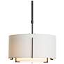 Exos Small Double Shade Pendant - Black - Natural Shades - Standard Height