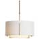 Exos Small Double Shade Pendant - Gold - Natural Shades - Standard Height