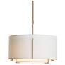 Exos Small Double Shade Pendant - Gold - Natural Shades - Standard Height