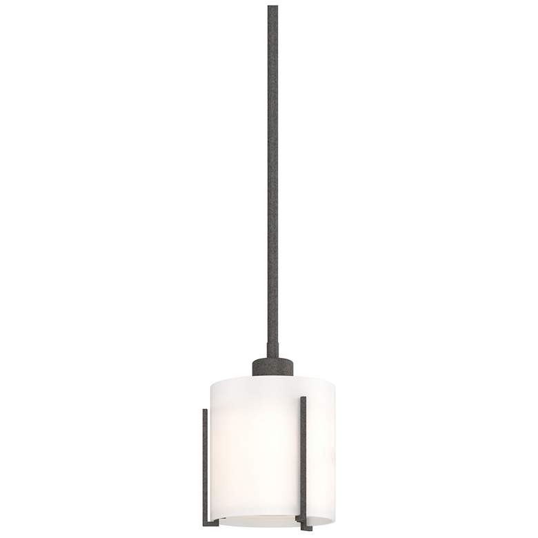 Image 1 Exos Small Mini Pendant - Natural Iron Finish - Opal Glass