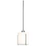 Exos Small Mini Pendant - Sterling Finish - Opal Glass