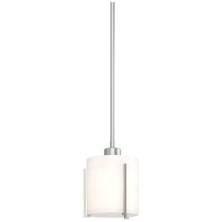 Image 1 Exos Small Mini Pendant - Vintage Platinum Finish - Opal Glass