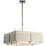 Exos Square Large Double Shade Pendant - Gold - Natural Shades - Standard
