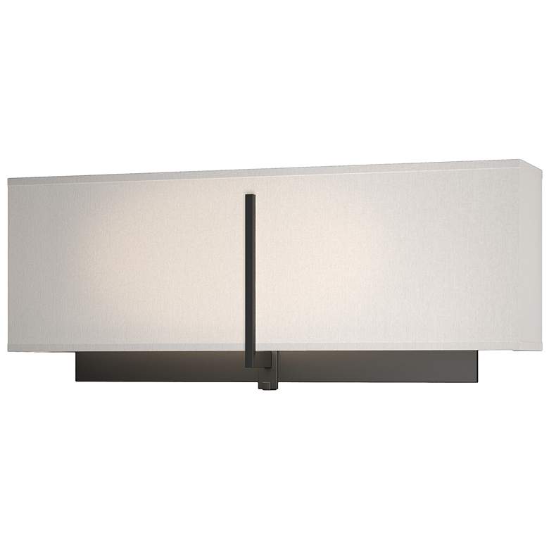 Image 1 Exos Square Sconce - Black Finish - Flax Shade