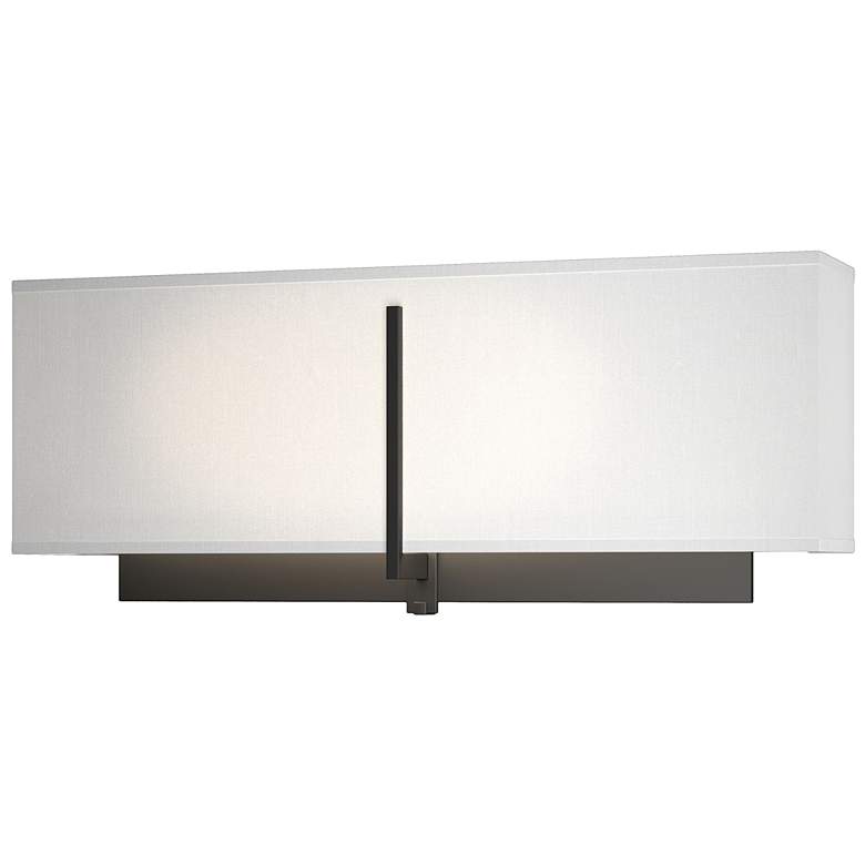 Image 1 Exos Square Sconce - Black Finish - Natural Anna Shade