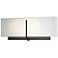 Exos Square Sconce - Black Finish - Natural Anna Shade