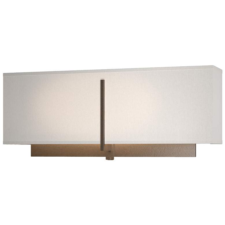 Image 1 Exos Square Sconce - Bronze Finish - Flax Shade