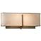 Exos Square Sconce - Dark Smoke Finish - Flax Shade