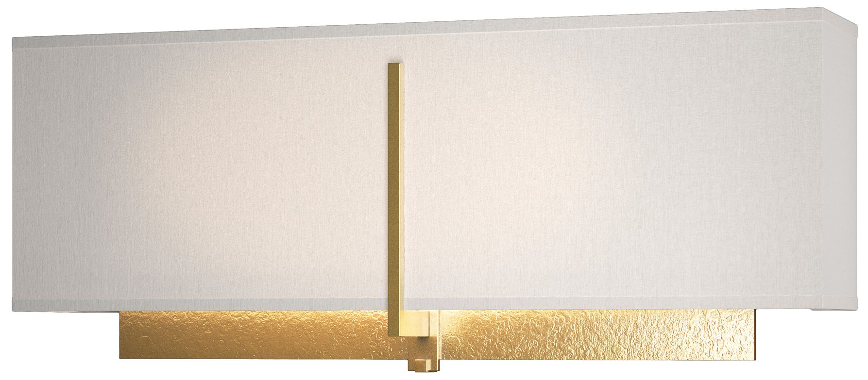 Exos Square Sconce - Modern Brass - Flax Shade - Made to Order