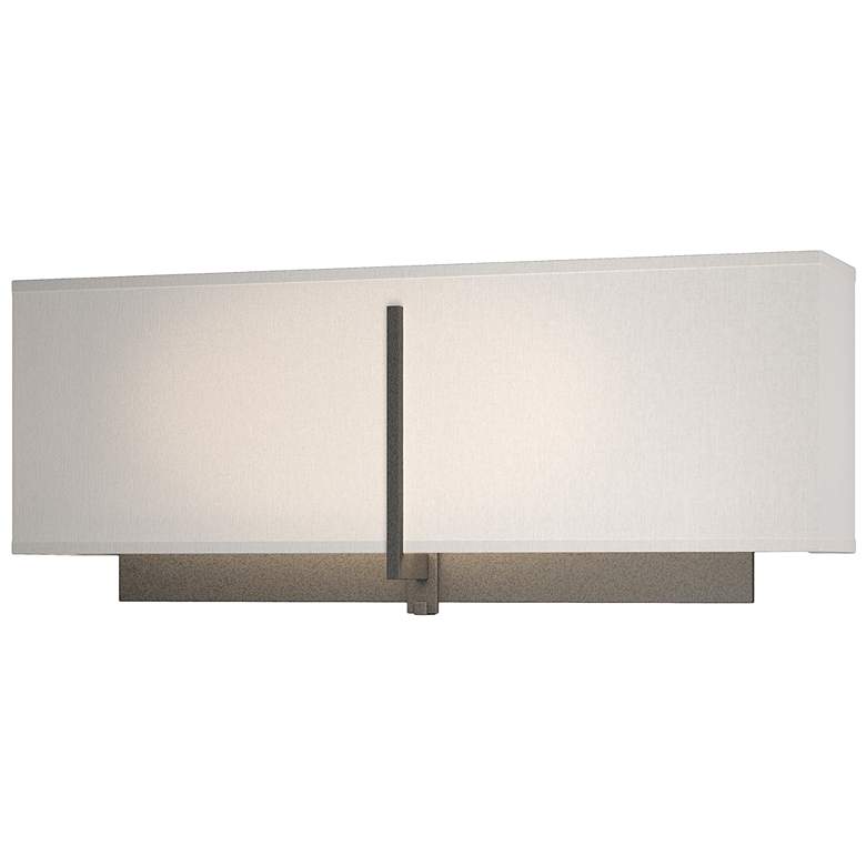 Image 1 Exos Square Sconce - Natural Iron Finish - Flax Shade