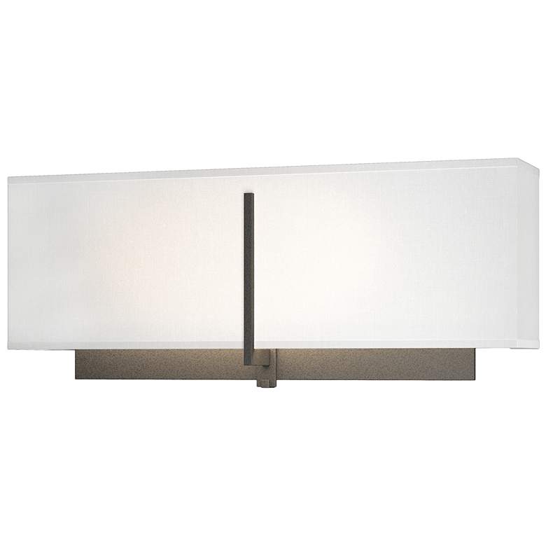 Image 1 Exos Square Sconce - Natural Iron Finish - Natural Anna Shade