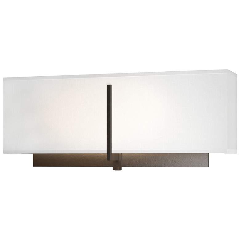 Image 1 Exos Square Sconce - Oil Rubbed Bronze - Natural Anna Shade
