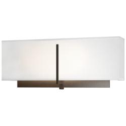 Exos Square Sconce - Oil Rubbed Bronze - Natural Anna Shade