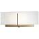 Exos Square Sconce - Soft Gold Finish - Natural Anna Shade